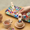 thumbnail image 5 of Herramientas sensoriales de Ginkgo azul  Juguetes Waldorf de aprendizaje de habilidades motoras finas Montessori para niños pequeños y niños, juego de simulación  Juego de cocina de madera de 9 piez, 5 of 5