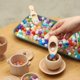 thumbnail image 5 of Herramientas sensoriales de Ginkgo azul  Juguetes Waldorf de aprendizaje de habilidades motoras finas Montessori para niños pequeños y niños, juego de simulación  Juego de cocina de madera de 9 piez, 5 of 5