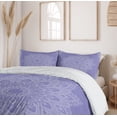 thumbnail image 6 of Ambesonne Oriental Duvet Cover Set, Floral Mandala Drawing, 2-Calking, Lavender Blue White, 6 of 7