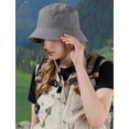 thumbnail image 7 of HonorHut Sun Hats Waterproof Lightweight Bucket Caps Packable Summer Cap with Adjustable Chin Strap Breathable Hiking Fishing Hat Outdoor Protection Gray, 7 of 7