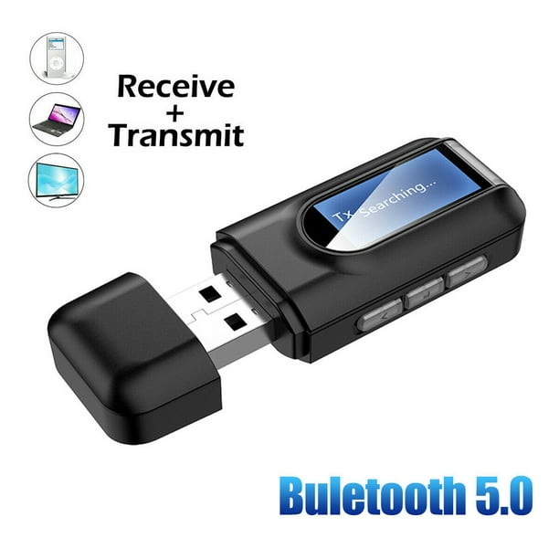 Adapter,2-in-1 Wireless Bluetooth Transmitter Receiver with LED Adapter for TV/PC/Wired Speaker/Headphones/Car/Home Stream Stereo System (Black) - Walmart.com