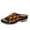 Orange, variant on VerPetridure Black Sandals Women Fish Mouth Slippers, Retro Color Matching Flowers, Wedges With Flying Woven Slippers