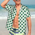 thumbnail image 7 of KLL St. Patrick’s day Print Men's Hawaiian Shirt Short Sleeve Button Down Beach Shirts,Medium, 7 of 7