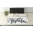 thumbnail image 2 of Amsterdam Computer Mouse Pad, Cursive and Modern Typography Drawn by Hand on a Plain Background, Rectangle Non-Slip Rubber Mousepad Large, 31" x 12" Gaming Size, Charcoal Grey and White, by Ambesonne, 2 of 2