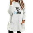 thumbnail image 2 of Neewe Womens Oversized Sweatshirts Crewneck Long Sleeve Tops Warm Pullover Winter Fashion Clothes with Pocket, 2 of 4