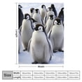 thumbnail image 4 of Pratyus Penguins Snow Print Flannel Soft Plush Throw Blanket for All Seasons - Versatile Blanket for Picnics, Yoga, and More - Perfect Gift Idea 40x50in, 4 of 6