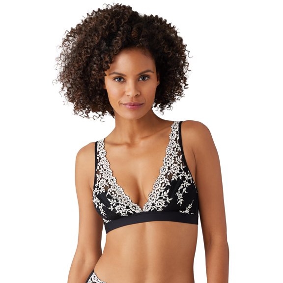 Wacoal Women's Embrace Lace Wire Free Convertible Bra, Black, 38