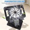 thumbnail image 2 of ASKITO Cooling Laptop Stand, 2-in-1 Phone/Laptop Stand for 10"-17'' Notebook, 360° Rotatable Height Adjustable & Foldable Protable, Black, 2 of 8