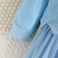 thumbnail image 7 of Sngxgn Girls 2 Piece Skirt Set Long Sleeve Knitted Sweater Pullover Top and Pleated Skirt 2 Piece Outfit(Light Blue,24M), 7 of 7