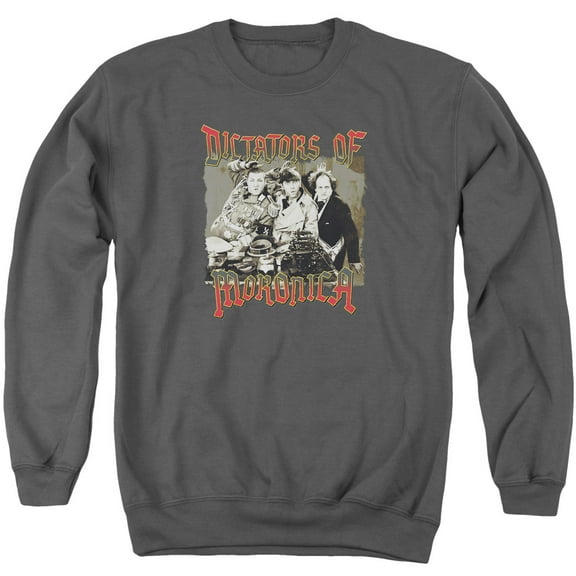 Three Stooges Moronica Adult Crewneck Sweatshirt Charcoal