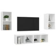 thumbnail image 4 of vidaXL Wall-mounted TV Stands TV Console TV Console 4 Pcs Engineered Wood, 4 of 46