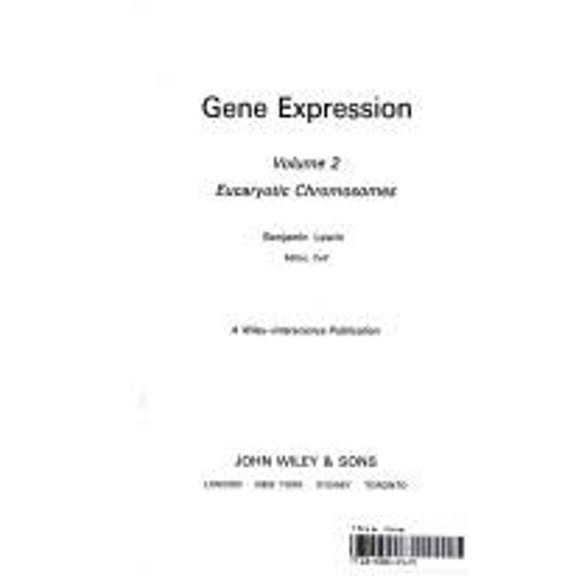 Pre-Owned Gene Expression - Encaryotic Chromosomes (Paperback) 9780471531661