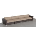 thumbnail image 2 of Living Source International Wicker Patio Sofa with Cushions in Brown/Beige, 2 of 5