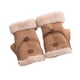 thumbnail image 3 of Guantes de invierno sin dedos con forro suave, cálidos, térmicos, convertibles y con parte superior abatible. Caqui, 3 of 9