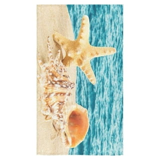 EQWLJWE Starfish Shell Pearl Beach Hand Towels 30x60 IN Beach Sea