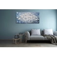 thumbnail image 7 of HFDF Floral Canvas Wall Art Hand Painted Blue and White Heavy Textured Painting Modern Abstract Flower Pictures Contemporary Artwork for Living Room Bedroom Office Decoration 24x16inch Framed, 7 of 7