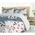 thumbnail image 4 of Ambesonne Abstract Duvet Cover Set, Playing Cards, 2-Calking, Slate Blue Red Black, 4 of 6