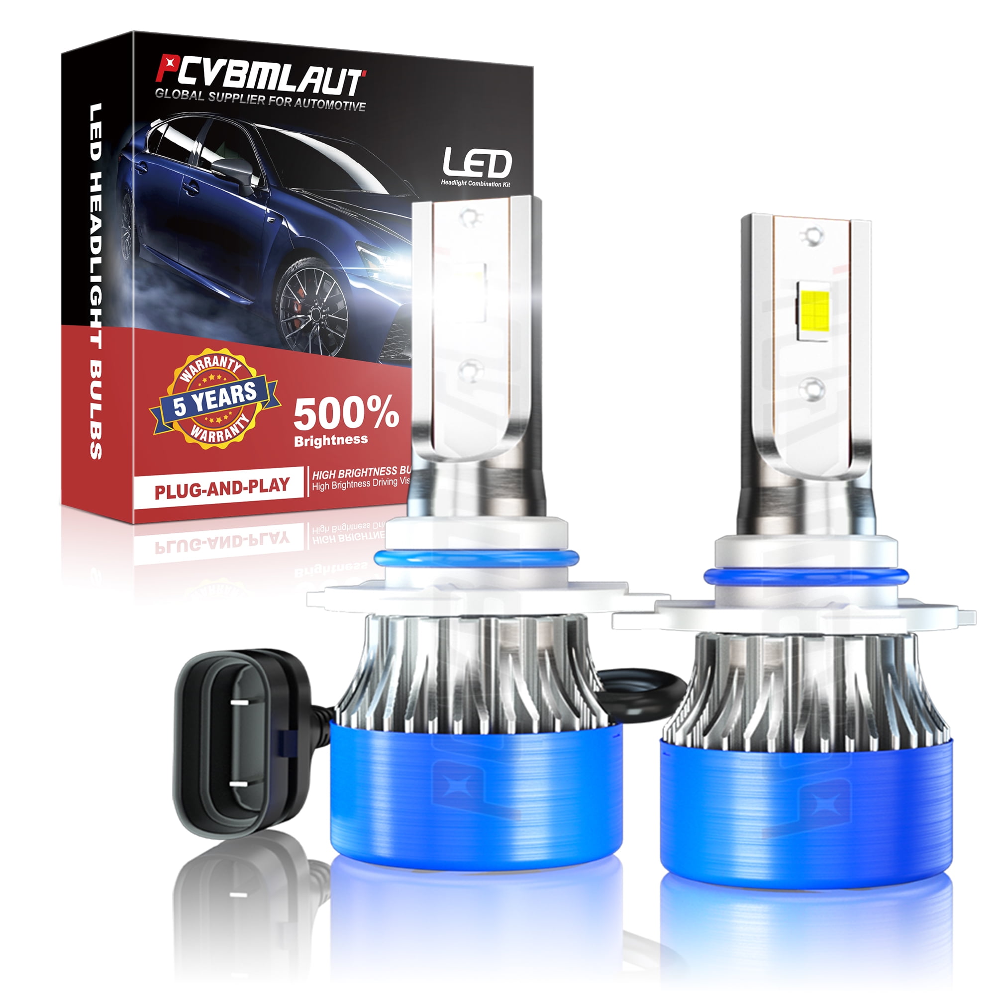 9005/HB3 LED Headlight Bulbs, 55W 12000 Lumens LED Headlights