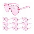 thumbnail image 1 of 10pz Gafas De Sol De Corazón Accesorios Moda Mujer Lentes rosas, 1 of 3