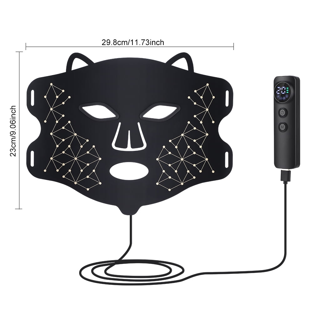 LED Face Mask with Blue & Red Light, Infrared Therapy Skin Care Facial Treatment Mask for Home Use
