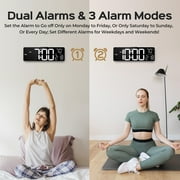 Mpow 10.5 Digital Wall Clock Large Display, with Remote Control, Dual Alarm Clock for Bedroom, 9 Colors, Adjustable Brightness & Volume, Auto DST, ℃/℉, 40 Minutes Countdown