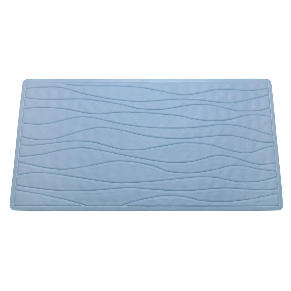 BetterBath SlipResistant Rubber Bath Tub Mat (13" x 20") Blue