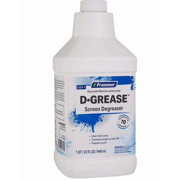 Franmar Screen Degreaser - D-Grease - for screen printing (Quart)