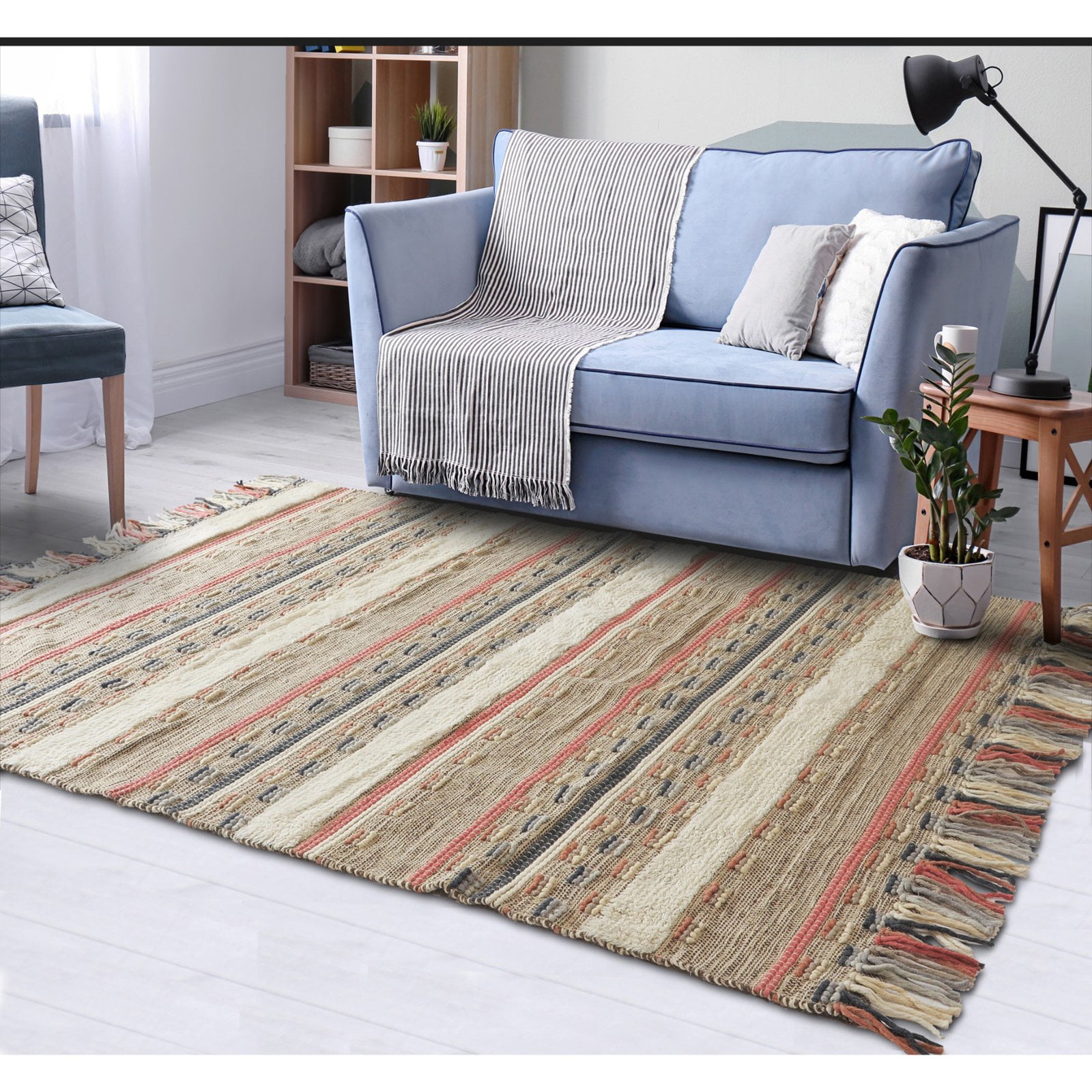 RugSmith Tecumseh Multi Striped Southwestern Area Rug, 3' x 5