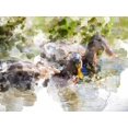 thumbnail image 2 of Young, Chamira 18x15 White Modern Wood Framed Museum Art Print Titled - Ducks in Float I, 2 of 4
