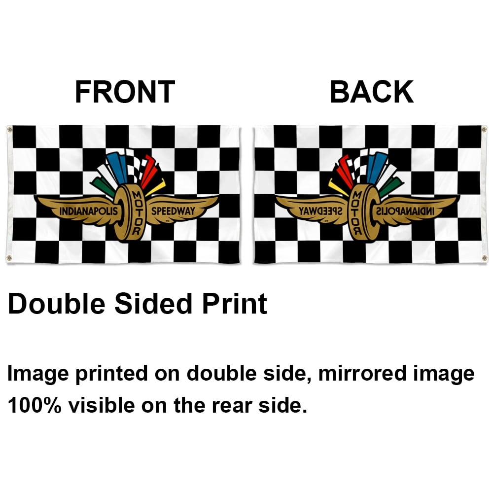 Bofanio Indianapolis Motor Speedway Banner – Kariertes Flaggen-Design, 6 X 2,4 M, Für Garage & Man Cave