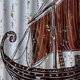 thumbnail image 5 of Orinice  Sailboat Pattern Shower Curtain Sets Viking Scandinavian Abstract Wave Bathroom Sets with Non-Slip Rugs, Toilet Lid Cover and Bath Mat with Standard Size 60x72, 5 of 7