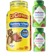 Vitafusion Men + Women + L'il Critters Kids Gummies (150ct + 150ct + 190ct)