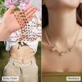 thumbnail image 5 of 2Pack 2 Yards Rhinestone Chain, Pink Beaded Chain with Gold Plated Brass, 5 of 6