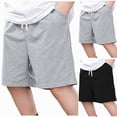 thumbnail image 5 of NOLDARES Toddler Boy Shorts Boys Cotton Shorts Soft Casual Elastic Waist with Pockets Drawstring Kids Summer Clothes(Grey,9-10 Years), 5 of 9