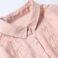 thumbnail image 6 of GaThRRgYP Women's Sundress Beach Holiday Flowy,Women's Elastic Waist Loose and Comfortable Solid Color Doll Shirt Linen Dress Pink M, 6 of 9