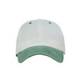 thumbnail image 2 of NYFASHION101 Unisex Adjustable 6-Panel Low-Profile Baseball Cap LOW100- Washed White/Green, 2 of 4