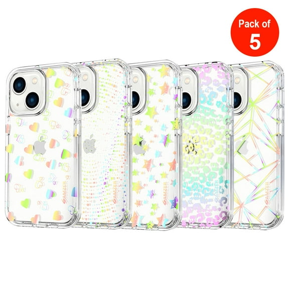 AMZER Crusta Hybrid Full Body Case with Built-in Screen Protector for iPhone 13 Pro Max - pack of 5