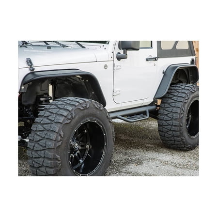Havoc by RealTruck HS2 Black Hoop Steps Compatible with 2007-2017 Jeep Wrangler JK 2 Door Clearance