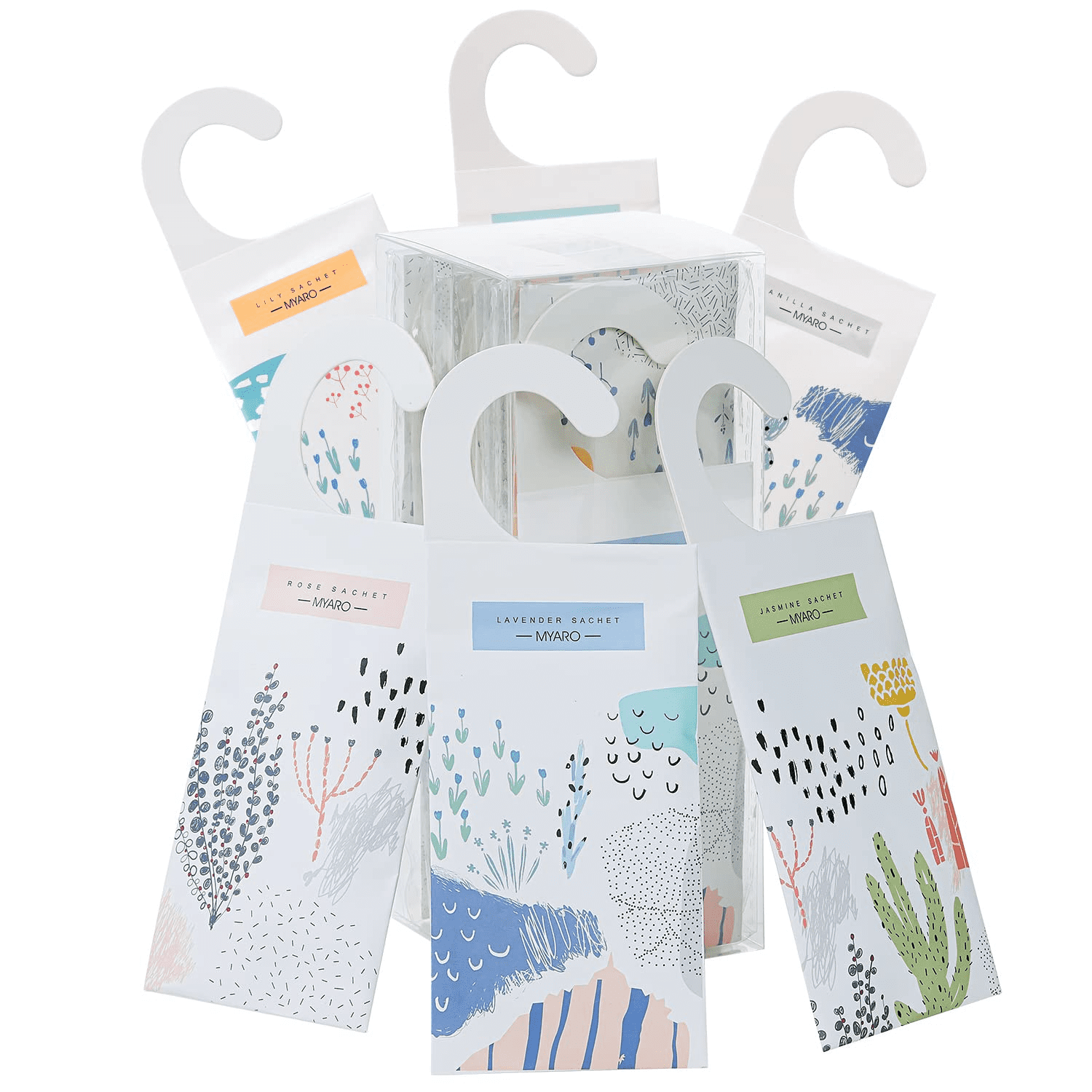 MYARO 12 Packs Large Scented Sachets for Drawers and Closets Hanging