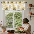 thumbnail image 5 of Yellow Sunflower Window Valance Curtain Flower Field Rod Pocket Short Curtain for Living Room, Bedroom & Kitchen Window Decor 54x18in, 5 of 8