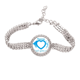 thumbnail image 1 of Signo de motivo Pulsera de tobillera de cadena de tenis, joyería de diamantes, 1 of 3