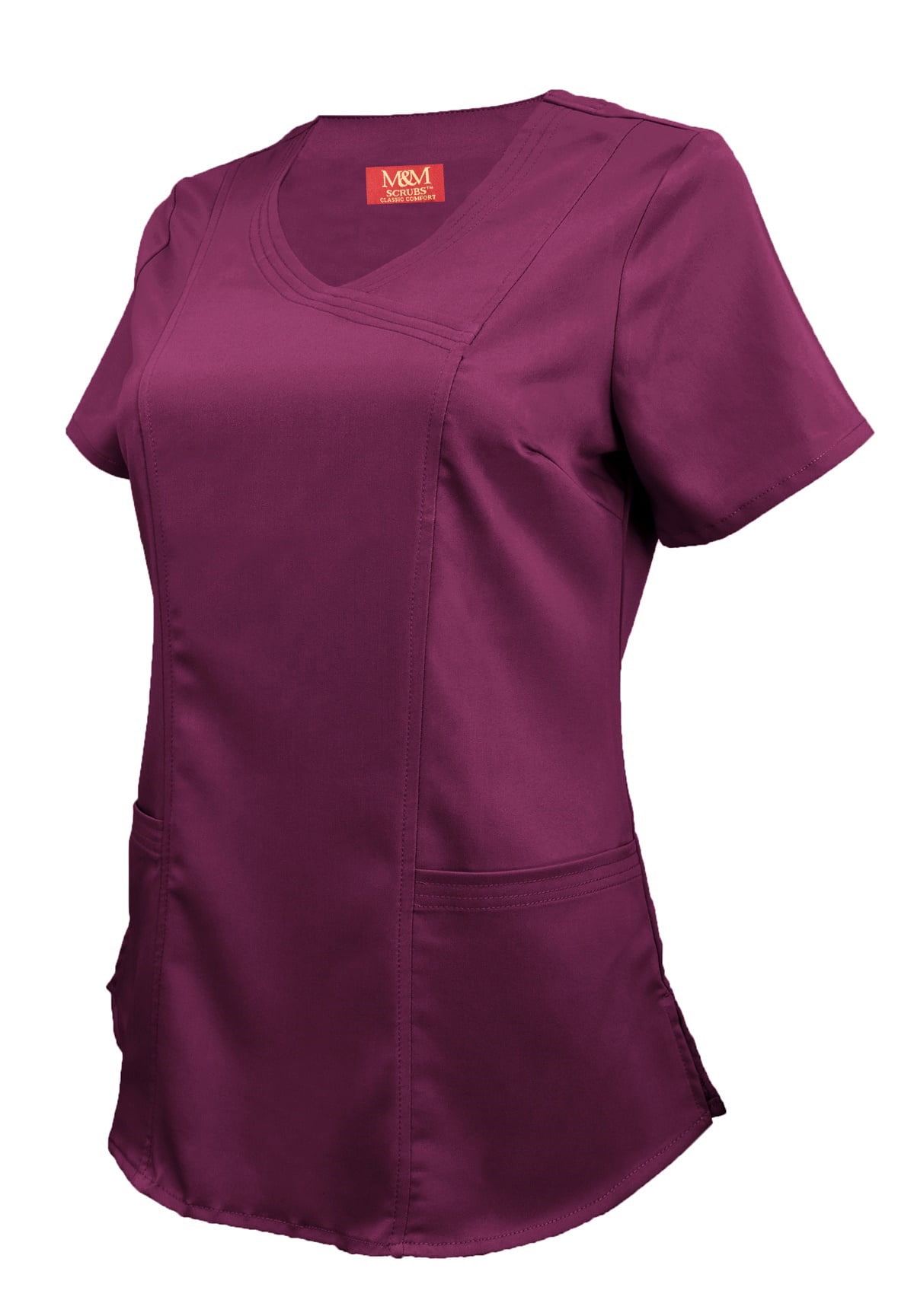 Msaikric Women/'s Scrubs Multi Pockets V-Neck Top Solid Basics Ultra Comfortable /& Lightweight Scrub Top for Nurses Blouse