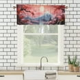 thumbnail image 3 of Cherry Blossoms Valance Rod Pocket Window Curtain for Kitchen Japanese Asian Watercolor Flowers Branch Window Valance for Bedroom Bathroom Living Room Dining Room Valances Set 54 by 18 in, 1 Panel, 3 of 6
