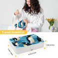 thumbnail image 5 of Penguin Elegant PU Leather Jewelry Box with Removable Compartment, Portable Earring Organizer, Necklace Organizer, and Decorative Box, 5 of 6