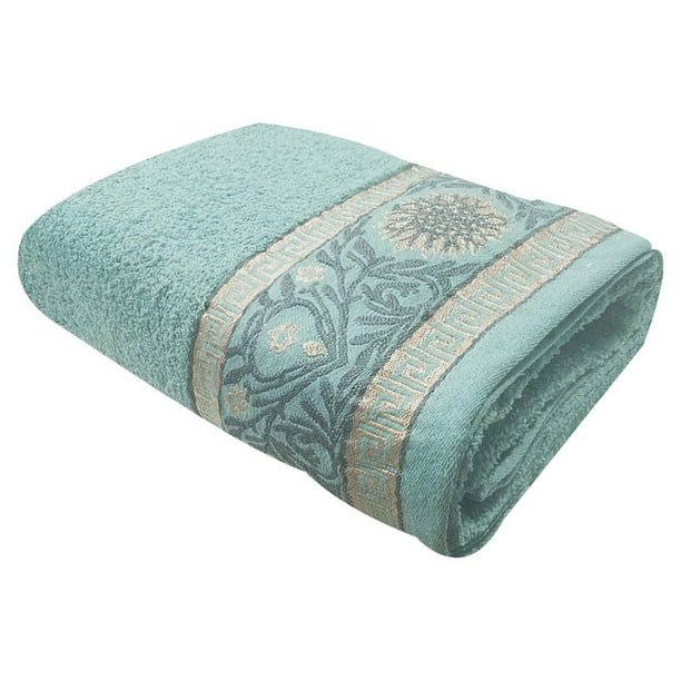 Toalla Medio Baño colores varios, 140x70cm - Suave Y Absorbente- Cenefa Bordada