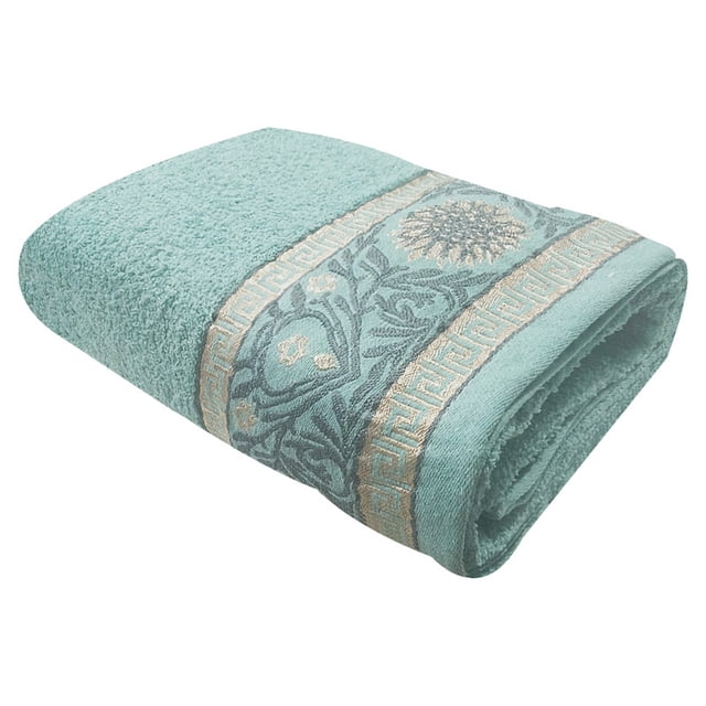 Toalla Medio Baño colores varios, 140x70cm - Suave Y Absorbente- Cenefa Bordada