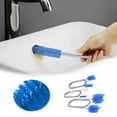 thumbnail image 2 of 3-Piece Flexible Drain Brush Set with Long Stainless Steel Tube - Double-Ended Pipe Cleaning Brushes for Kitchen Sink Clog Removal and Maintenance - Blue, 2 of 8