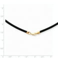 thumbnail image 2 of 14k 4mm 20in with Yellow Clasp Black Rubber Cord Necklace, 2 of 2