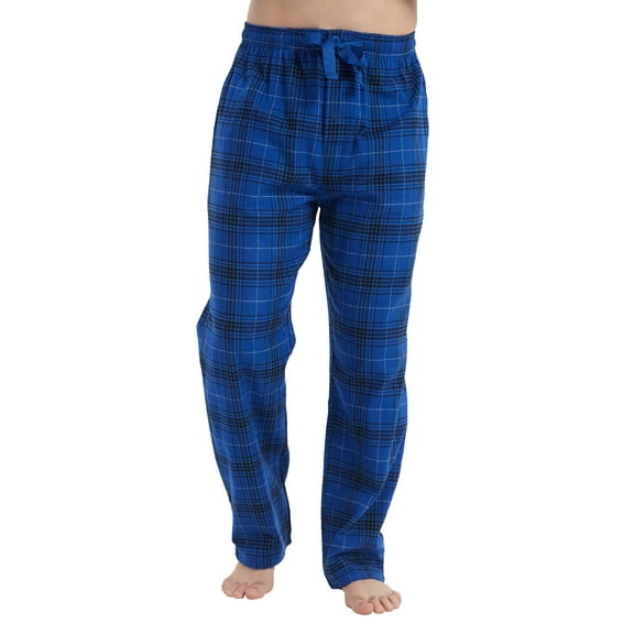 Kolipajam Men's 100% Cotton Flannel Pajama Pants Yarn Dyed Plaid with Pockets Loungewear Pants L