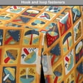 thumbnail image 4 of Autumn Dog Crate Cover, Various Seasonal Abstract Mushroom Doodles Patchwork Printed Illustration, Easy to Use Pet Kennel Cover Small Dogs Puppies Kittens, 7 Sizes, Dark Pink Marigold, by Ambesonne, 4 of 6